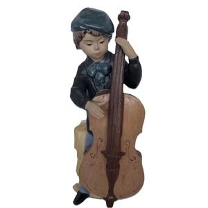 Nadal Cellist Child Boy‎ Porcelain Figurine  Handmade in Spain Collectible